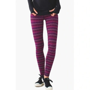 Lululemon Wunder Under III Long Leggings Space Dye Regal Plum Size 6